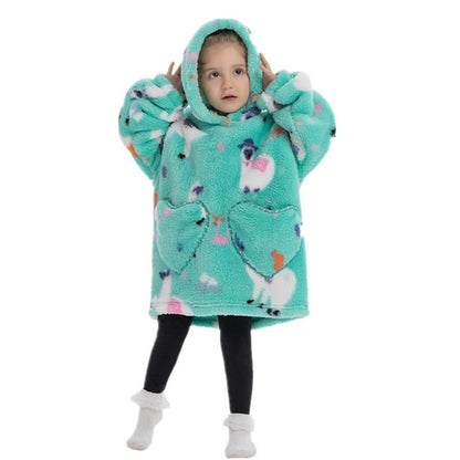 The Lazy Blanket: Oversized Cotton Velvet Hooded Blanket