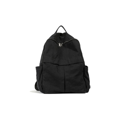 New Washed Canvas Backpack Women's Large Capacity Retro Trendy College Student