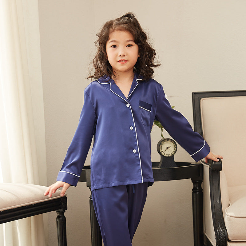 The Silk Loungewear: Thin Long Sleeve Silk Pajama Suit