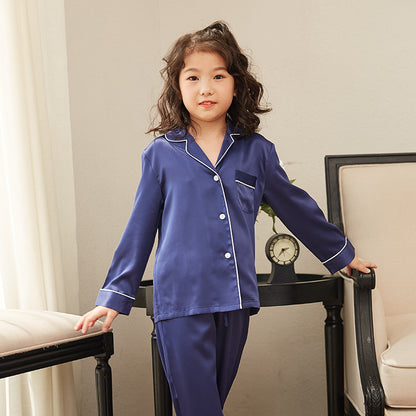 The Silk Loungewear: Thin Long Sleeve Silk Pajama Suit