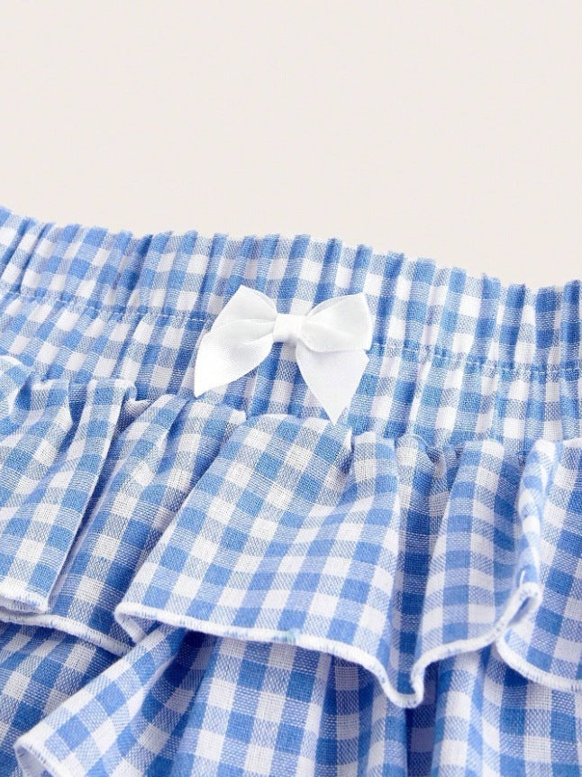 Summer Skirt Love Plaid Skirt Shorts