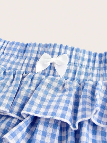 Summer Skirt Love Plaid Skirt Shorts