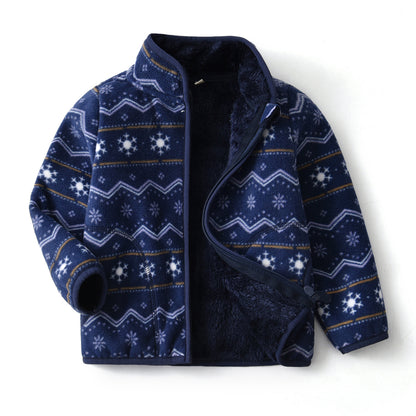The Graphic Hearth: Simple Cartoon Print Padded Winter Jacket