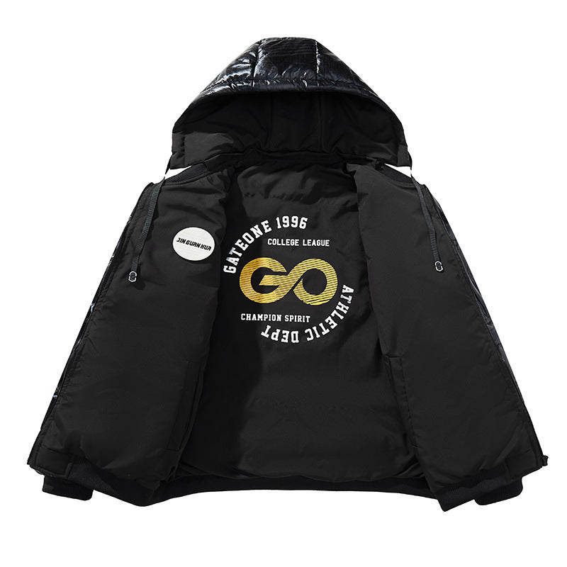 The Plus-Size Thermal: Thickened Hooded Cotton-Padded Men’s Coat