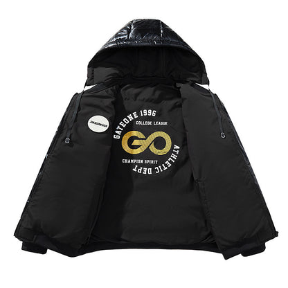 The Plus-Size Thermal: Thickened Hooded Cotton-Padded Men’s Coat