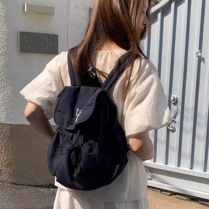 Drawstring Computer Nylon Canvas Bag Large Capacity