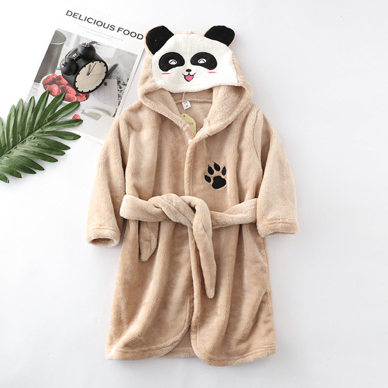 The Enchanted Hood: Girls’ Flannel Lace-Up Bathrobe