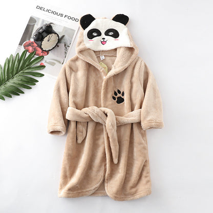 The Enchanted Hood: Girls’ Flannel Lace-Up Bathrobe