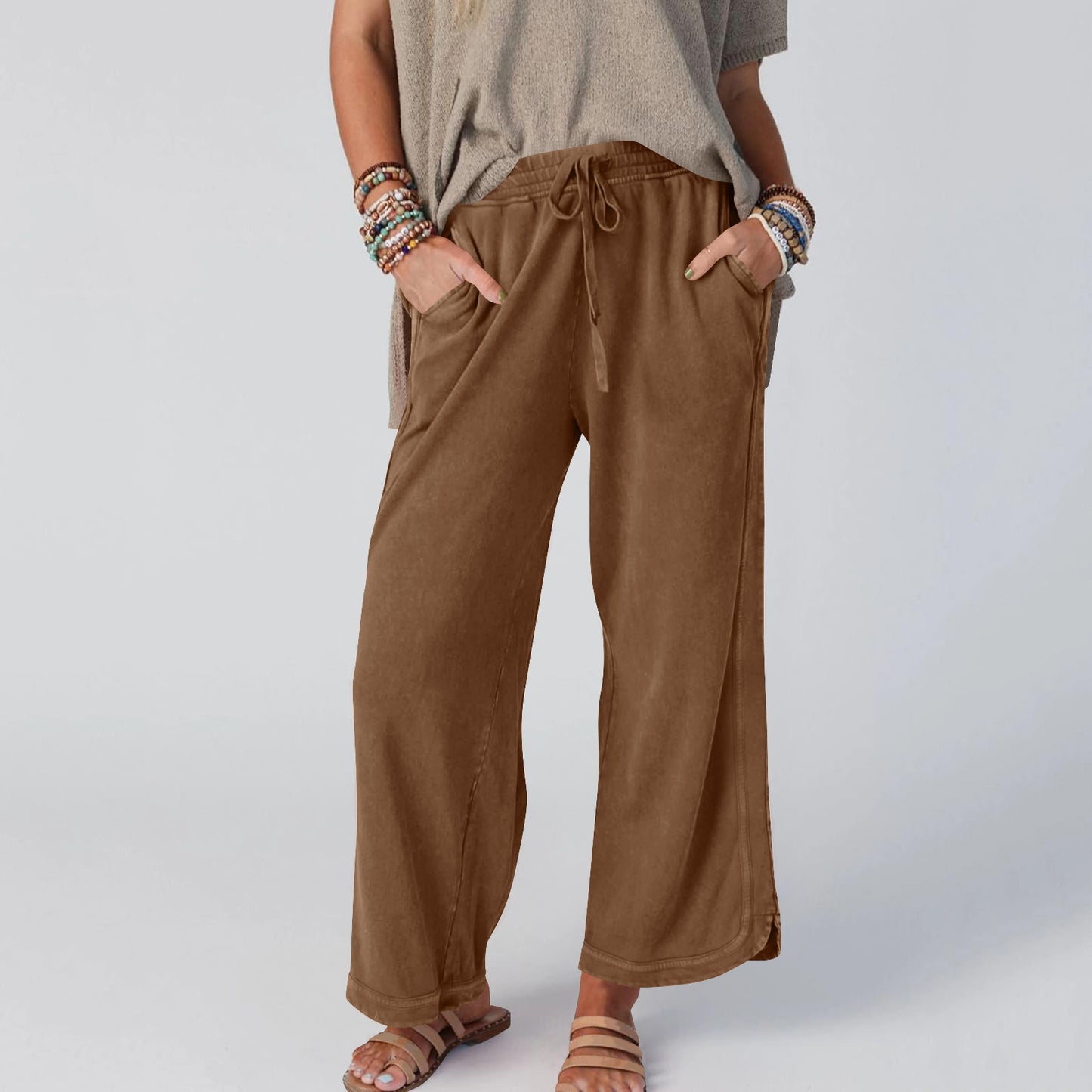 Women's Fashion Casual Wide Leg Leisure Sports Pants