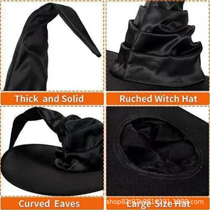 Halloween Cos Witch Ghost Festival Headdress Black Wizard Hat