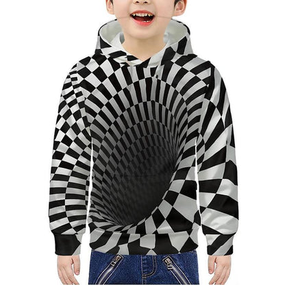 Surrealist 3D Digital Graphic Statement Hoodie