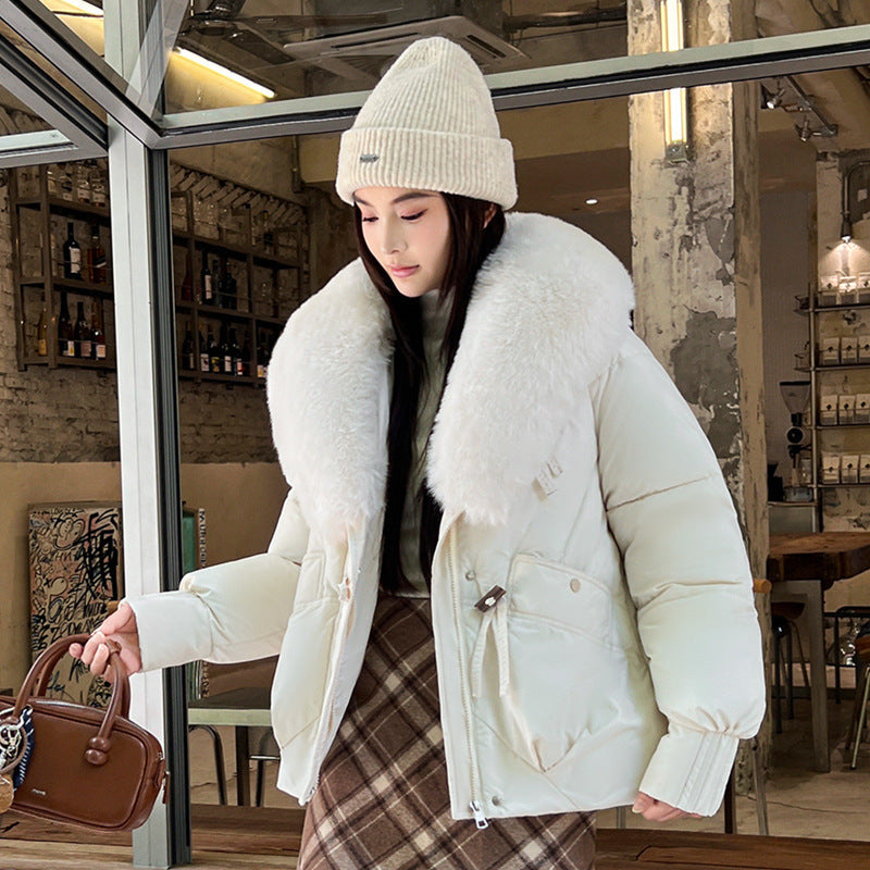 Large Size Straight Thickened Cotton-padded Coat