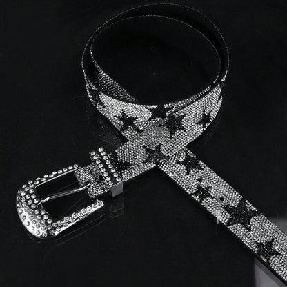 Personality Street Trend Y2g Style Diamond Men And Women Universal Belt