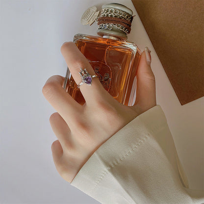 925 Sterling Silver Castle Love Ring