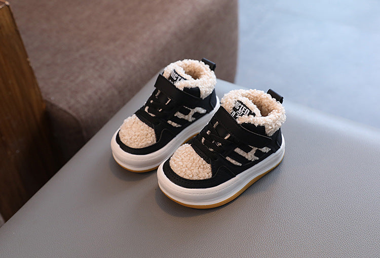 Lamb Wool Non-slip Girls' Cotton Shoes