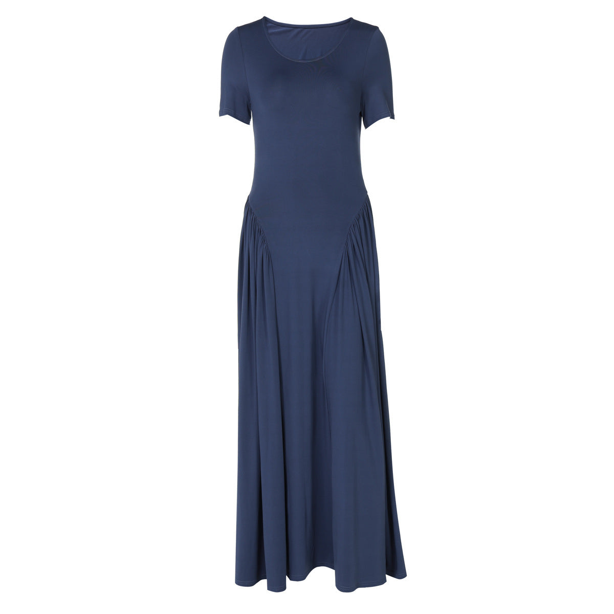 Women's Fashionable Elegant Slim-fit Solid Color Short-sleeved Dress