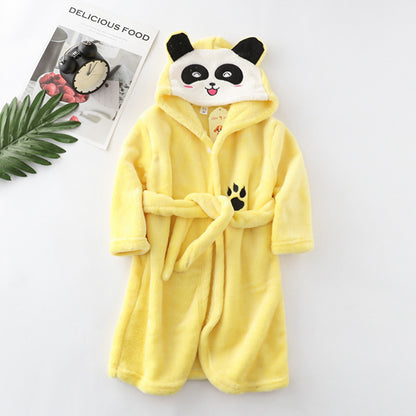The Enchanted Hood: Girls’ Flannel Lace-Up Bathrobe