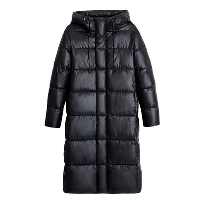 Women's Long Hooded Self-heating Graphene Cotton-padded Jacket