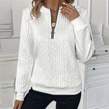 European And American Zipper Sweater Women's Coat Cardigan