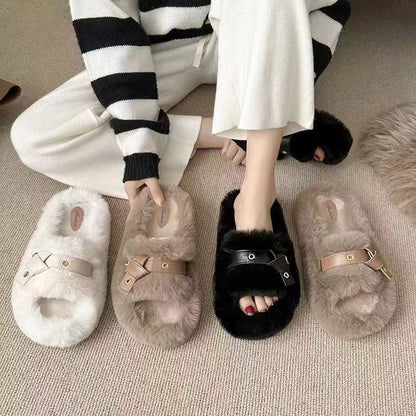 Fashion Slippers for Outdoor Wear Comfortable Slip on Flat Slippers