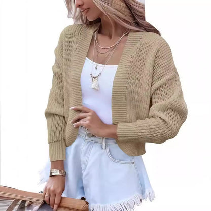 Women's Short Cape Knitted Cardigan Sweater