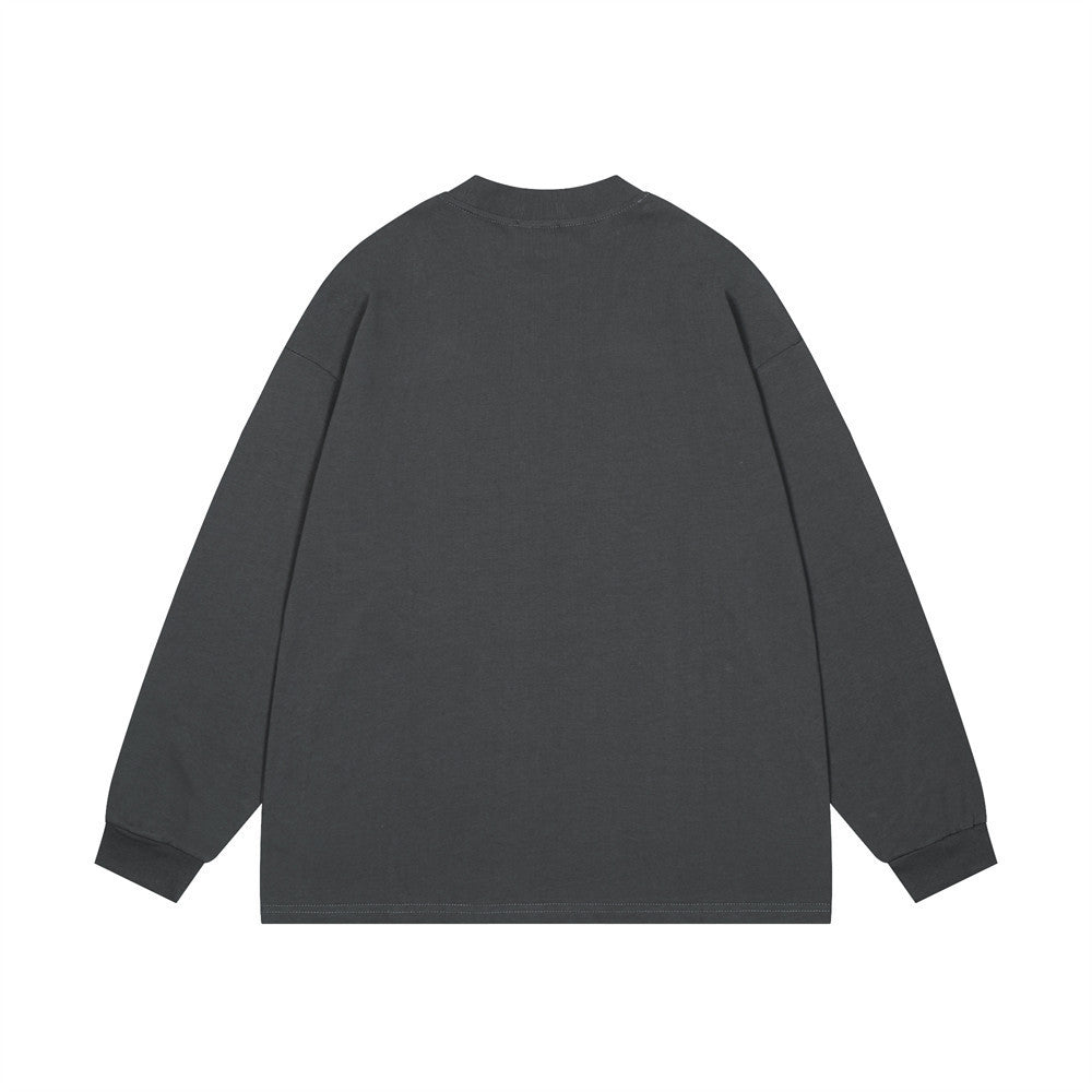 Solid Color Fashion Long Sleeve T-shirt Men