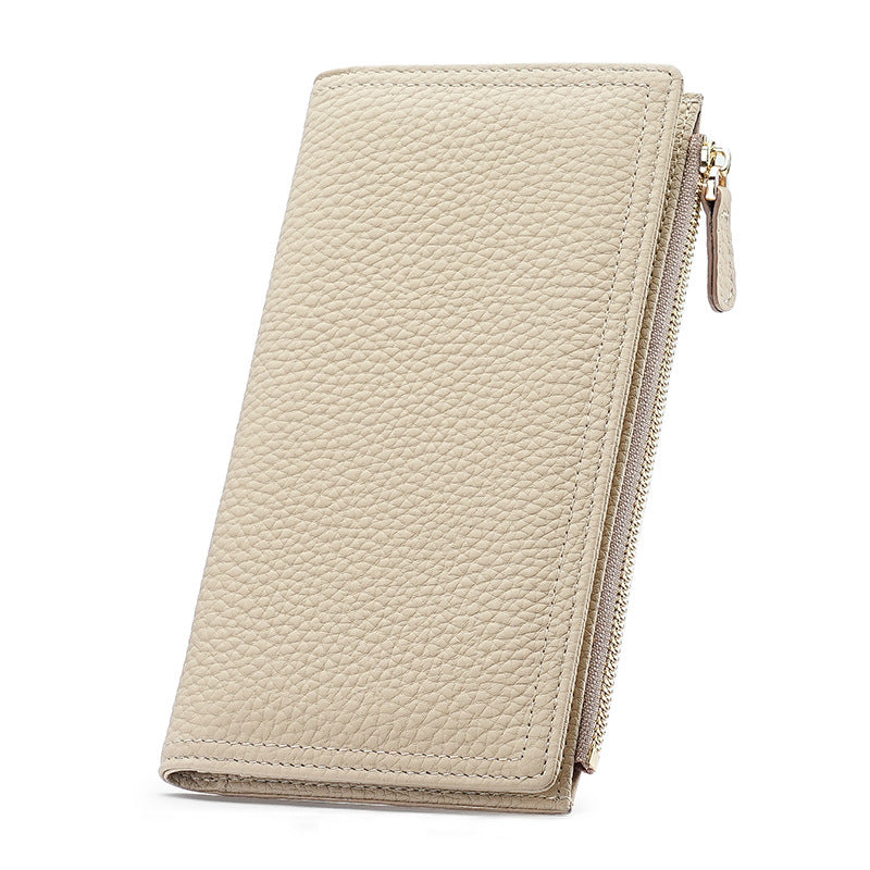 Women's Cowhide Anti-magnetic Anti-theft Long Wallet