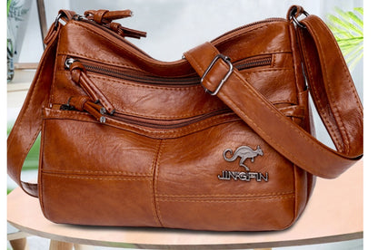 Crossbody New Shoulder Bag Soft Leather Textured