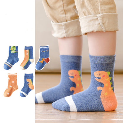 The Celestial Sock: Five-Pointed Star & Dinosaur Fashion Socks