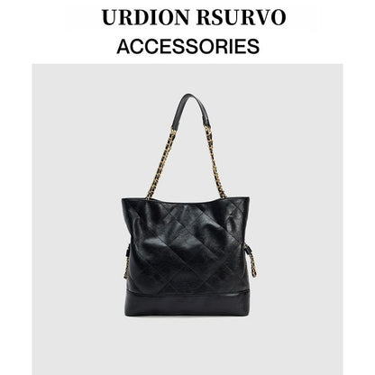 Special Design Large Capacity Black Diamond Chain Shoulder Handbag