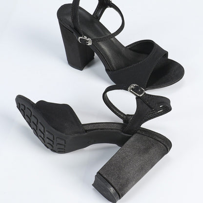 Women's Chunky Heel Cross-heel Sandals
