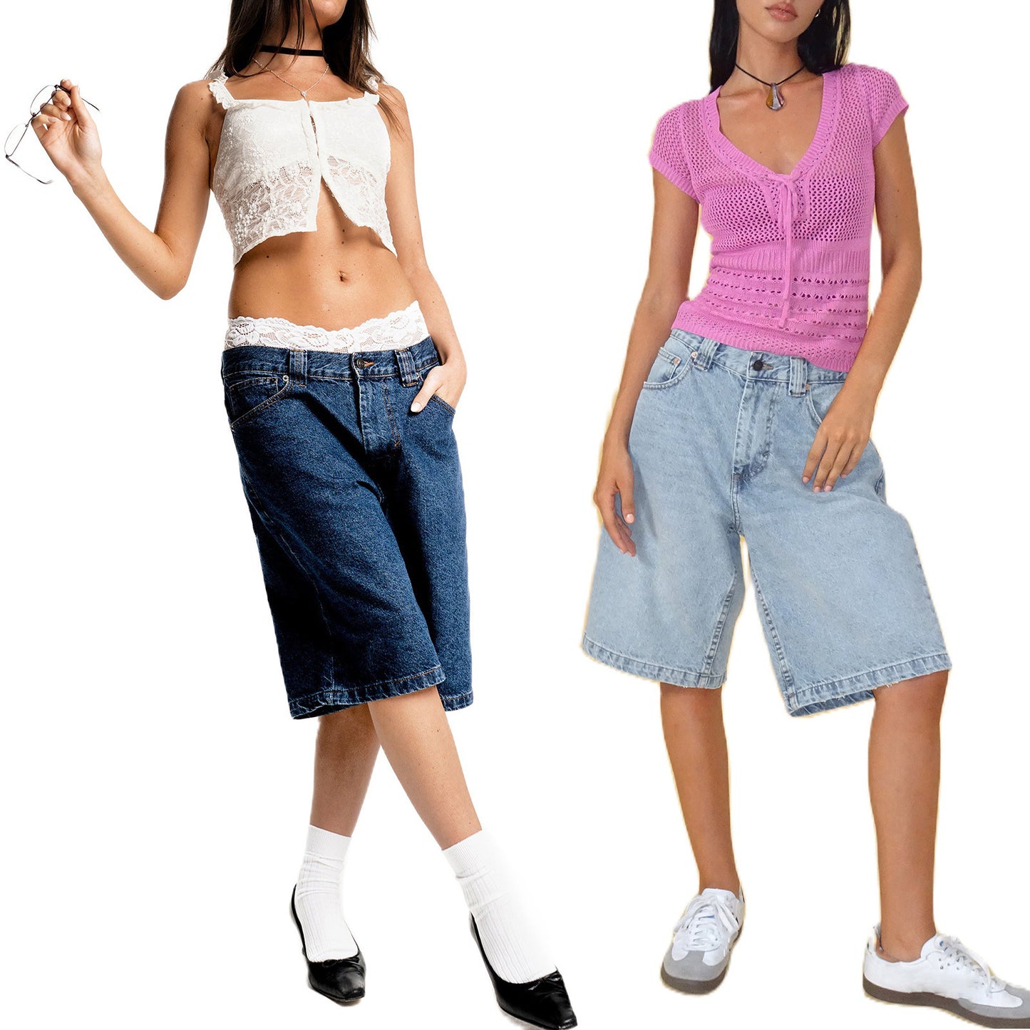 European And American Denim Shorts Bullet-free Fitted Figure Flattering Women's Pants