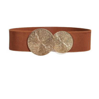 Female Ornament Overcoat With Dress Belt Waist-tight