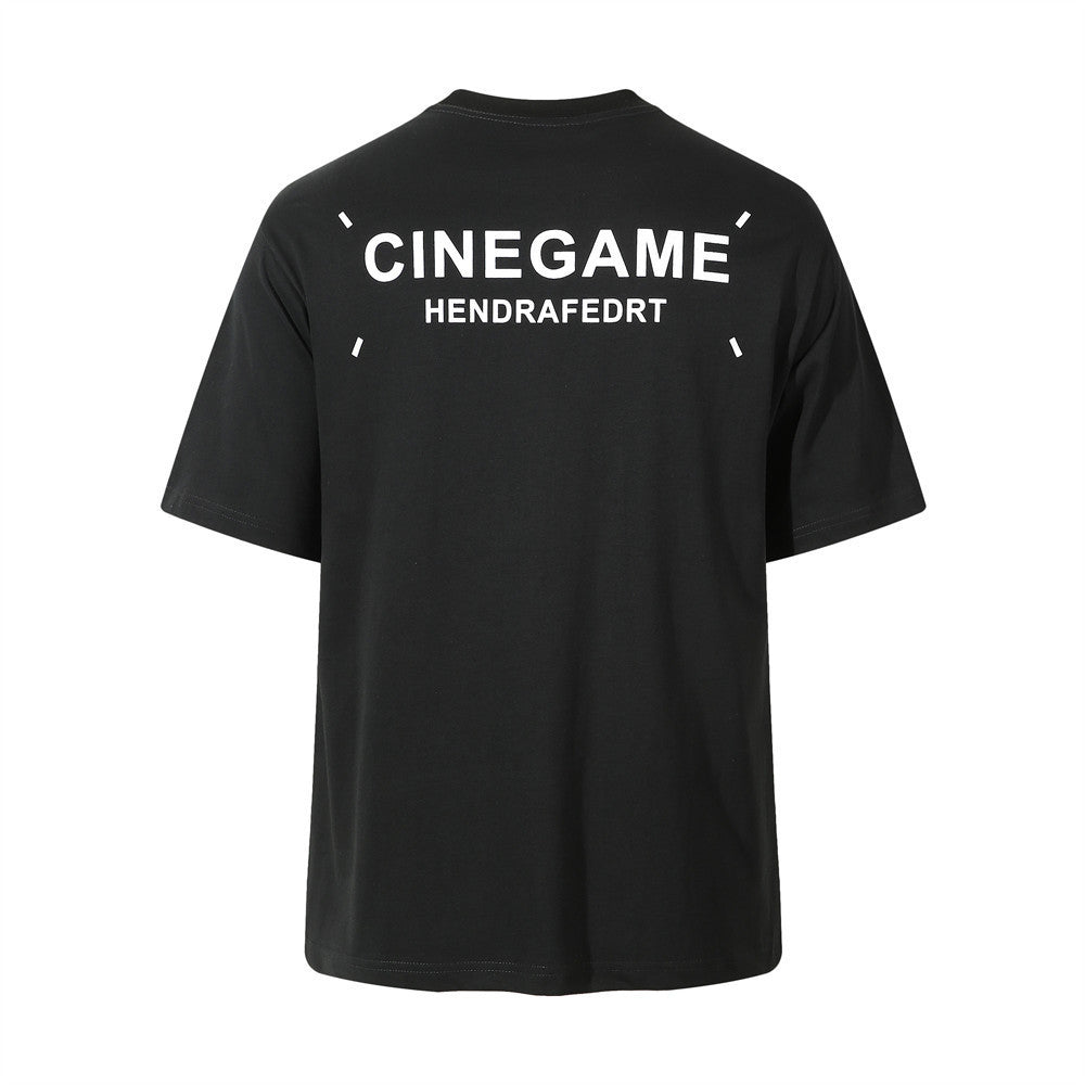 Fashion Letter Print Short-sleeve T-shirt Men