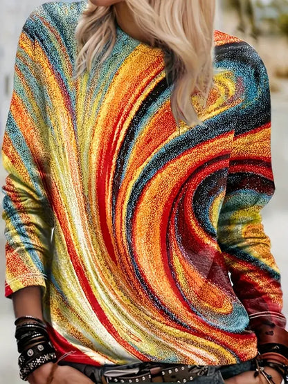 Fashion Casual Printed Long Sleeve Women