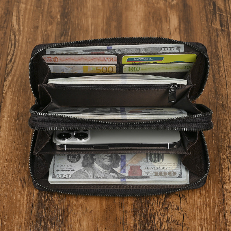 Women's Fashion Personalized Double Zipper Long Wallet