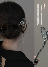 Black Butterfly Tassel Hairpin