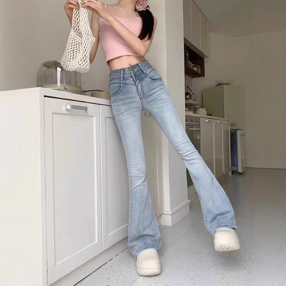Mopping High Waist Slimming Bow Design Skinny Jeans