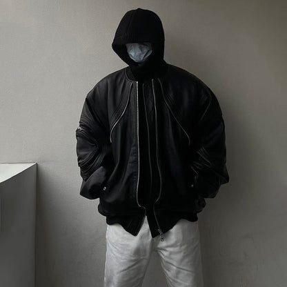 Heavy Industry Vintage Leather Flight Jacket Baggy Coat Industrial Legend