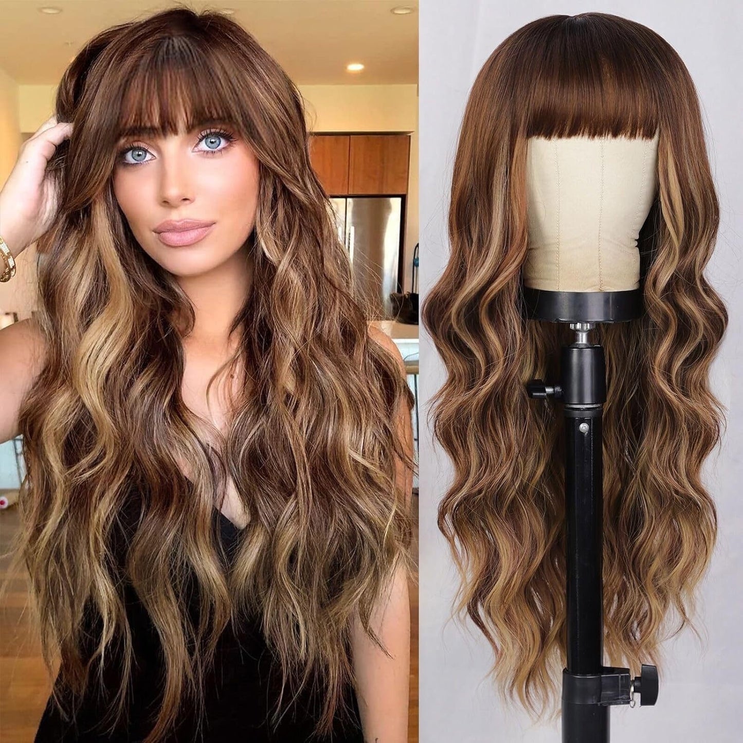 Fashion Air Bangs Long Curly Wig