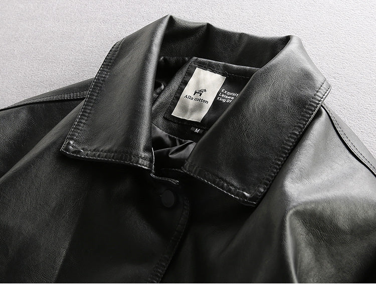 European American Street Trend Handsome Loose Leather Clothes Urban Maverick