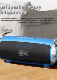 Blue dual speakers