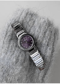Purple circular watch