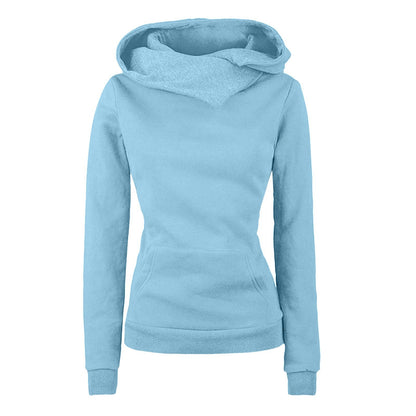 Irregular Hooded Sweater Long Sleeve Women