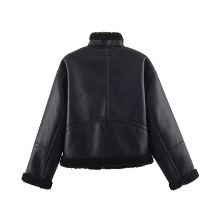 Women's Simple Double-sided Fleece Jacket