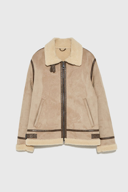 Mens Lapel Suede Fabric Jacket Coat Velvety Luxe Layering