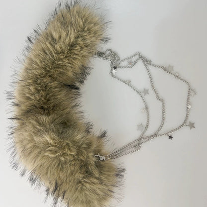 Fur Belt Retro Easy Matching Plush Waist Chain Waist Seal Waist Decorations
