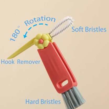 3-in-1 Master: Multifunctional Straw & Lid Cleaning Brush Set
