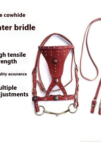 Horse Halter Reins Red