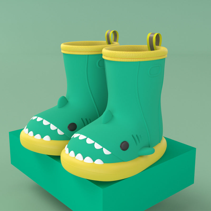 Shark Attack: Children’s Cartoon Waterproof Rain Boots